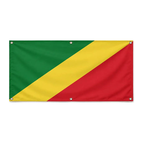 Drapeau république du congo polyester résistant 6 œillets