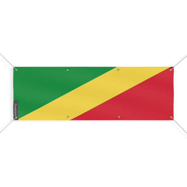Drapeau de la république du Congo 8 Oeillets en plusieurs tailles - Pixelforma 