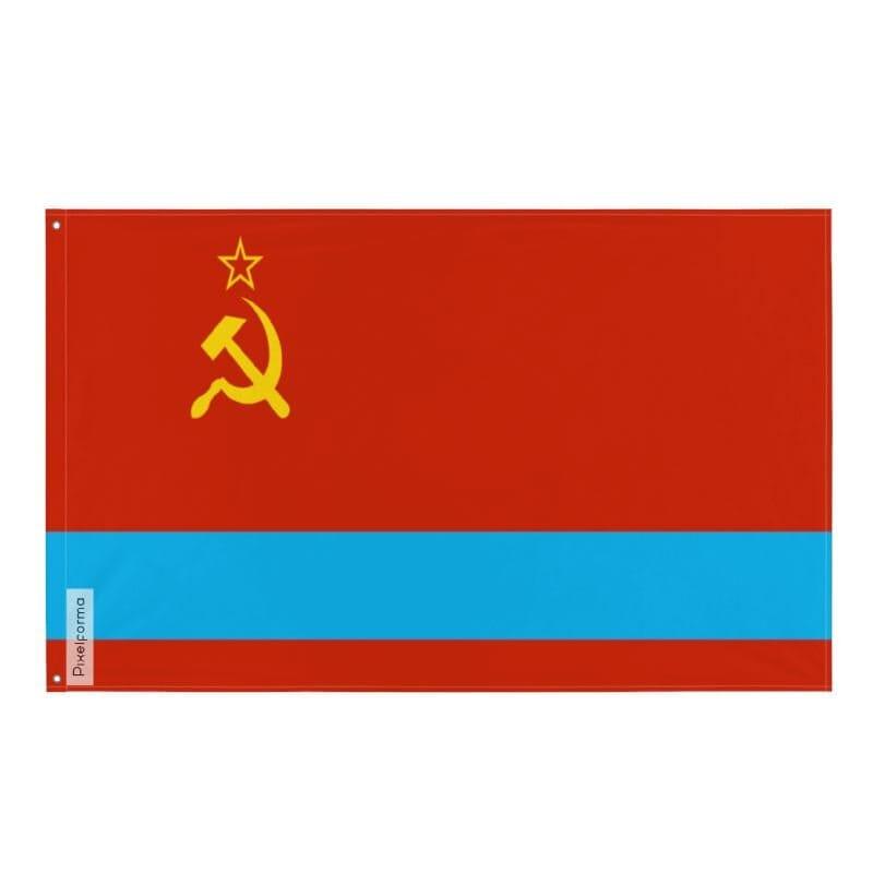 Drapeau de la République du Kazakhstan en plusieurs tailles 100 % polyester Imprimer avec Double ourlet - Pixelforma