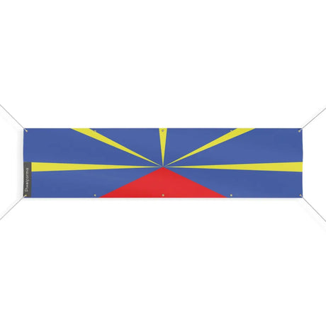 Drapeau de La Réunion 10 Oeillets en Plusieurs Tailles (XL) - Pixelforma 