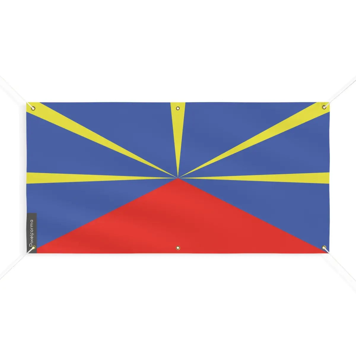 Drapeau de La Réunion 6 Oeillets en Plusieurs Tailles (M) - Pixelforma 