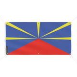 Drapeau de La Réunion 6 Oeillets en Plusieurs Tailles (M) - Pixelforma 