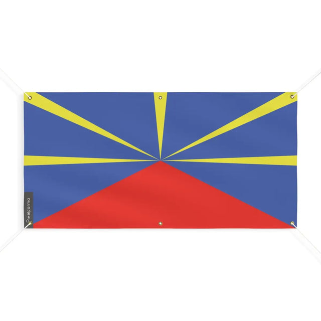 Drapeau de La Réunion 6 Oeillets en Plusieurs Tailles (M) - Pixelforma 