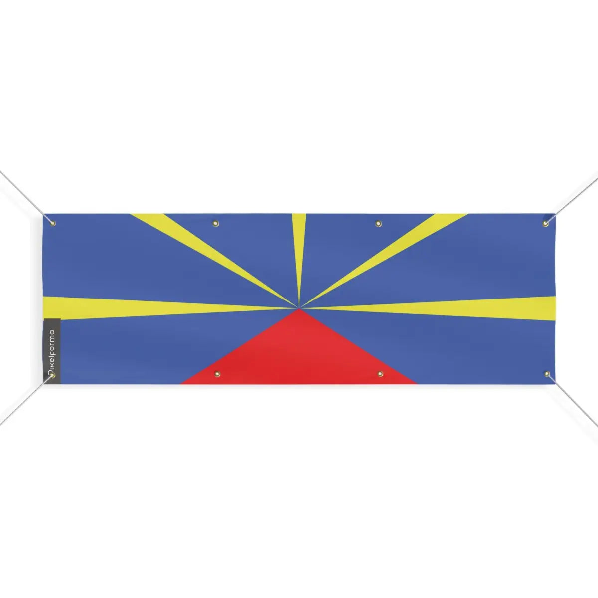 Drapeau de La Réunion 8 Oeillets en Plusieurs Tailles (L) - Pixelforma 