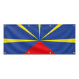 Drapeau la réunion en polyester résistant avec œillets