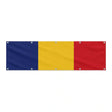 Drapeau de la Roumanie grand format XL en polyester avec dix œillets