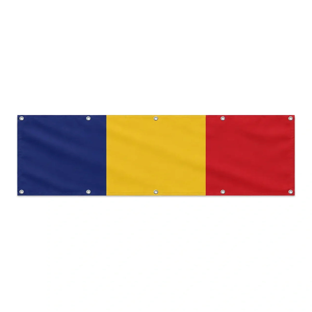 Drapeau de la Roumanie grand format XL en polyester avec dix œillets