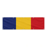 Drapeau de la Roumanie grand format XL en polyester avec dix œillets