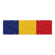 Drapeau de la Roumanie grand format XL en polyester avec dix œillets