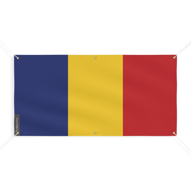 Drapeau de la Roumanie 6 Oeillets en plusieurs tailles - Pixelforma 