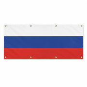 Drapeau russie polyester résistant avec œillets robustes