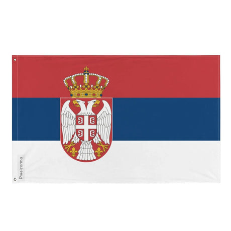 Drapeau serbie polyester résistant avec œillets à gauche