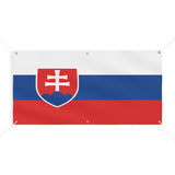 Drapeau de la Slovaquie 6 Oeillets en plusieurs tailles - Pixelforma 
