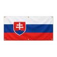 Drapeau slovaquie en polyester résistant aux intempéries