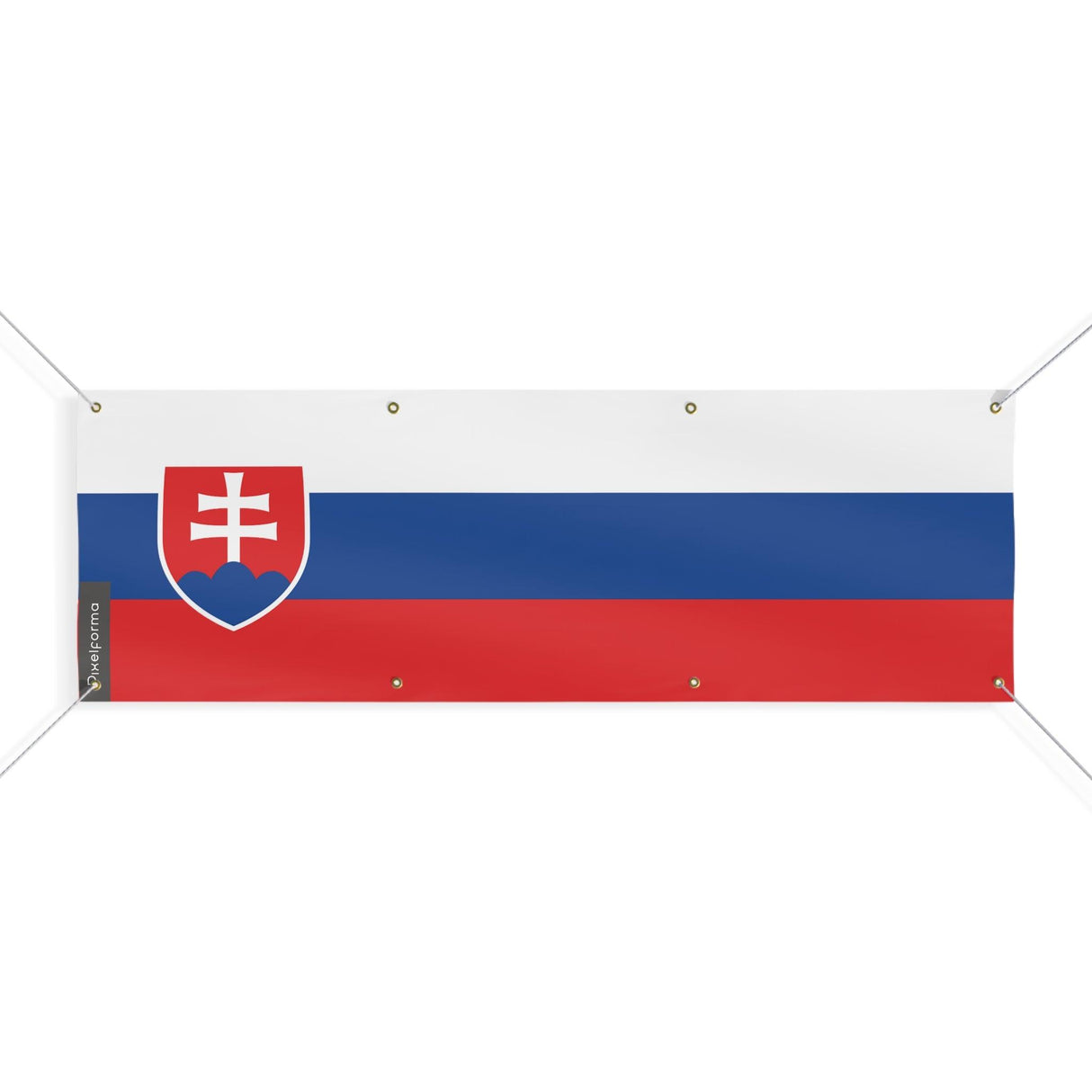 Drapeau de la Slovaquie 8 Oeillets en plusieurs tailles - Pixelforma 