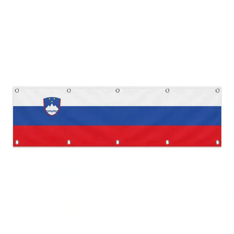 Drapeau de la Slovénie grand format XL en polyester avec dix œillets