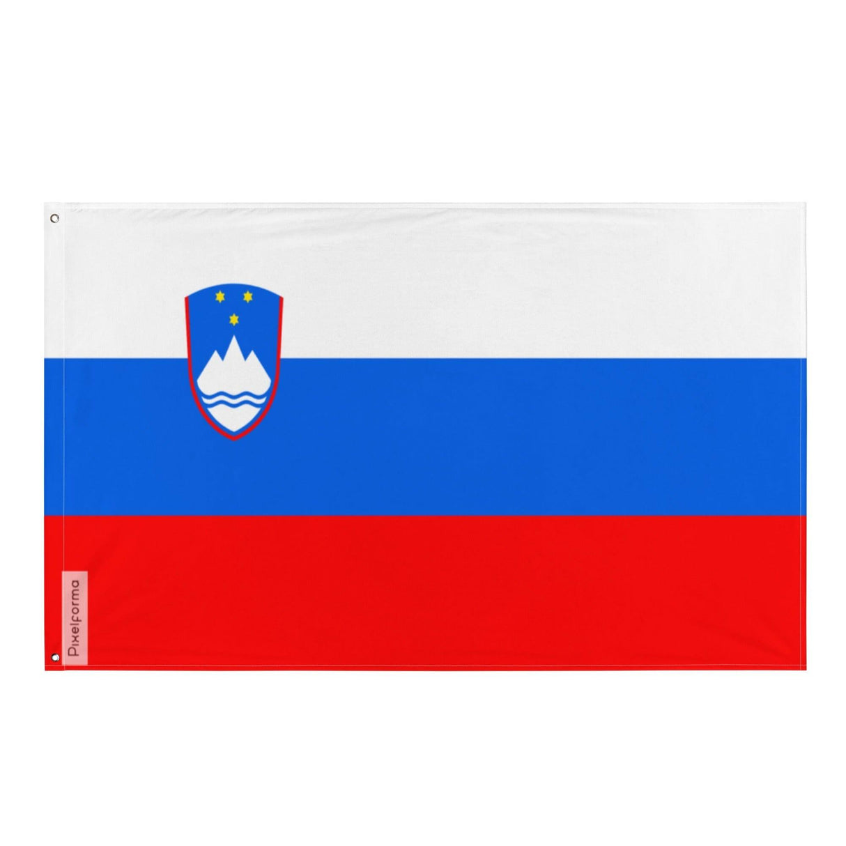 Drapeau de la Slovénie en plusieurs tailles 100 % polyester Imprimer avec Double ourlet - Pixelforma