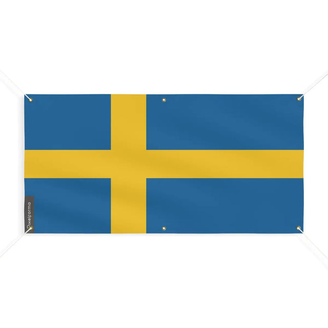 Drapeau de la suède 6 oeillets en plusieurs tailles (m) - pixelforma
