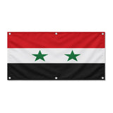 Drapeau syrie polyester résistant aux intempéries 6 œillets