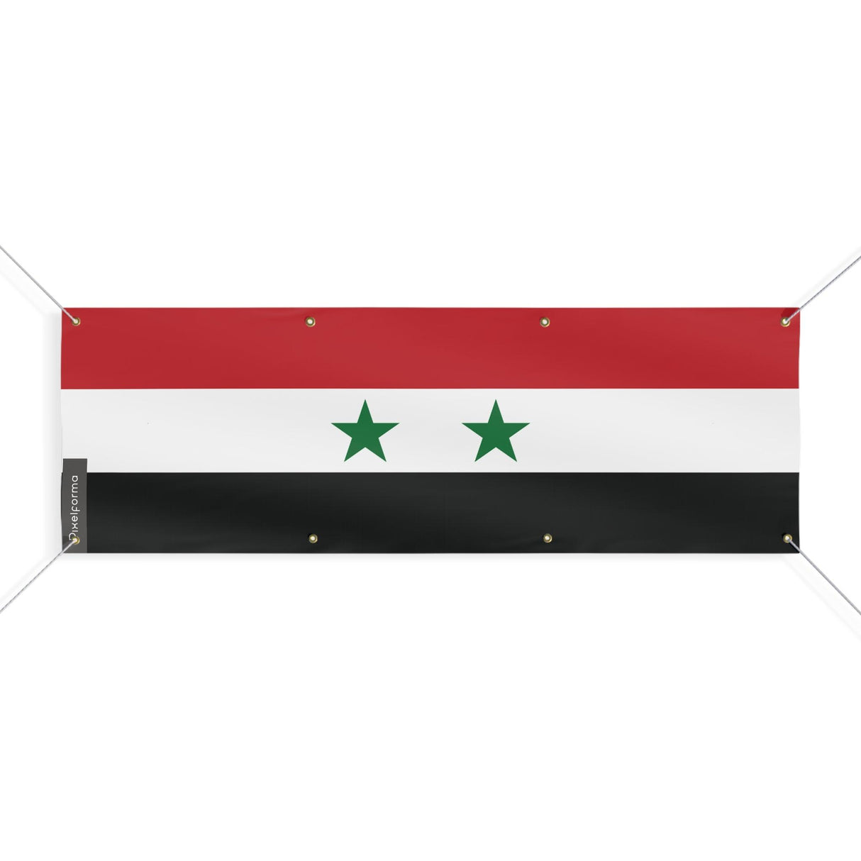 Drapeau de la Syrie 8 Oeillets en plusieurs tailles - Pixelforma