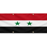 Drapeau syrie polyester résistant aux intempéries œillets
