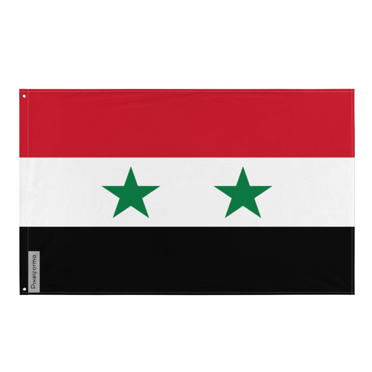 Drapeau de la Syrie en plusieurs tailles 100 % polyester Imprimer avec Double ourlet - Pixelforma