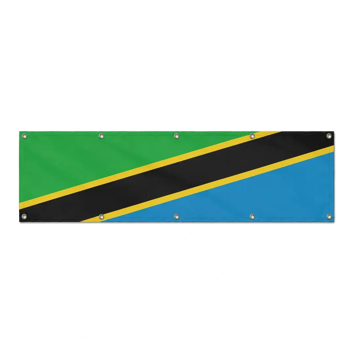 Drapeau de la Tanzanie grand format XL en polyester avec dix œillets
