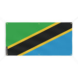 Drapeau de la Tanzanie 6 Oeillets en plusieurs tailles - Pixelforma 
