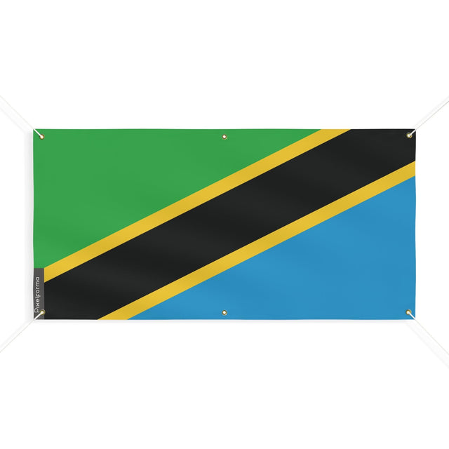 Drapeau de la Tanzanie 6 Oeillets en plusieurs tailles - Pixelforma 