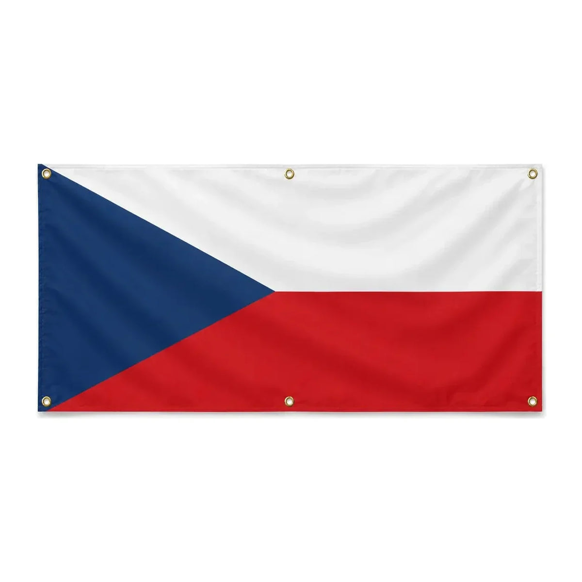 Drapeau tchéquie polyester résistant avec œillets robustes