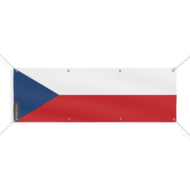 Drapeau de la Tchéquie 8 Oeillets en plusieurs tailles - Pixelforma 