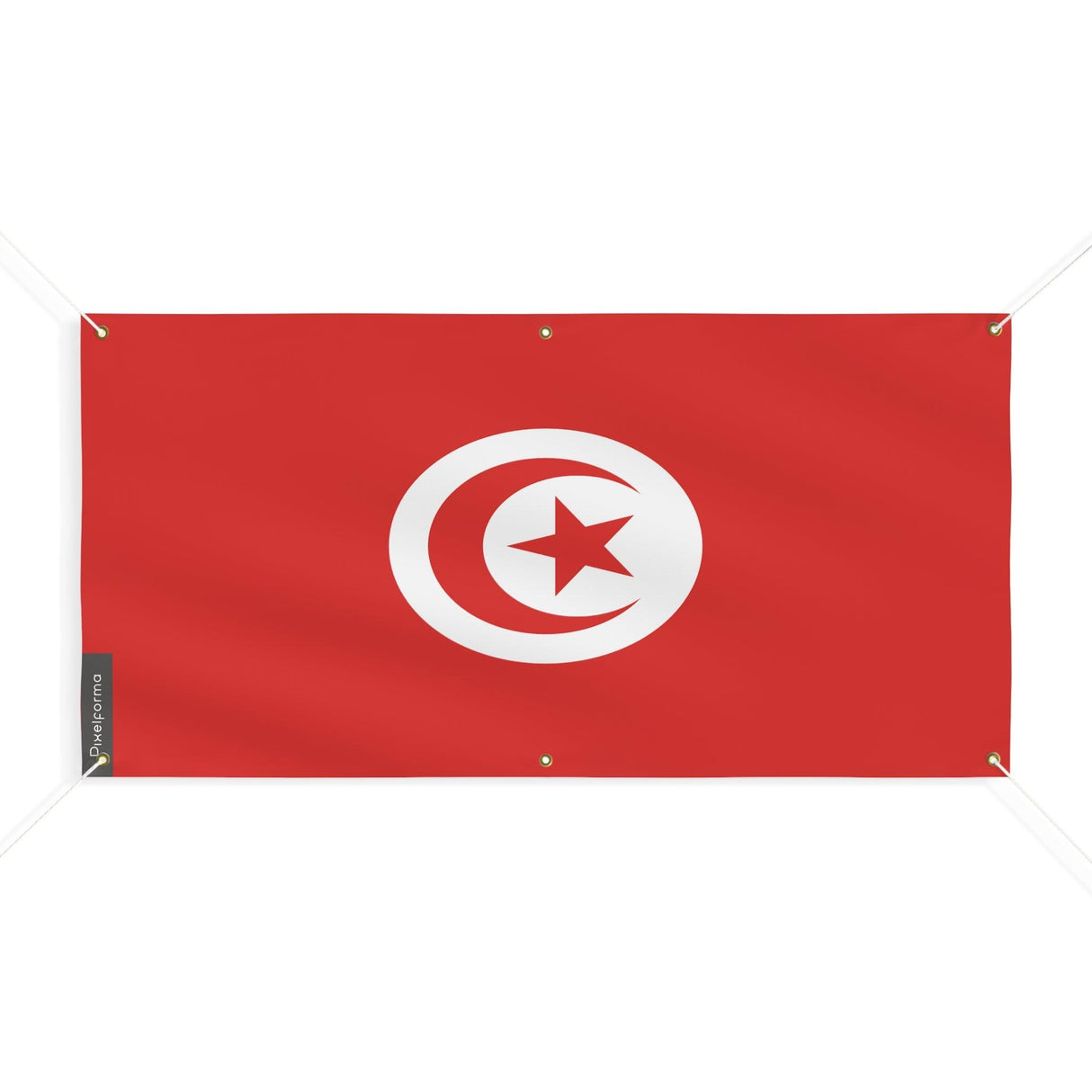 Drapeau de la Tunisie 6 Oeillets en plusieurs tailles - Pixelforma 