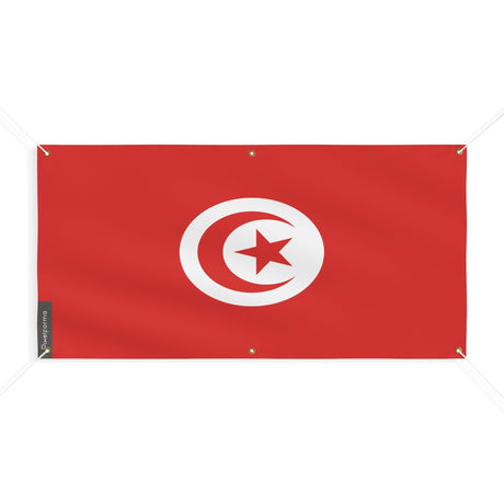 Drapeau de la Tunisie 6 Oeillets en plusieurs tailles - Pixelforma 