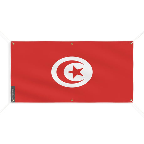 Drapeau de la Tunisie 6 Oeillets en plusieurs tailles - Pixelforma