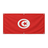 Drapeau tunisie polyester résistant avec œillets robustes