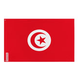 Drapeau de la Tunisie en plusieurs tailles 100 % polyester Imprimer avec Double ourlet - Pixelforma