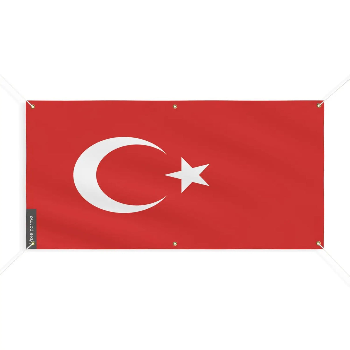 Drapeau de la turquie 6 oeillets en plusieurs tailles (m) - pixelforma