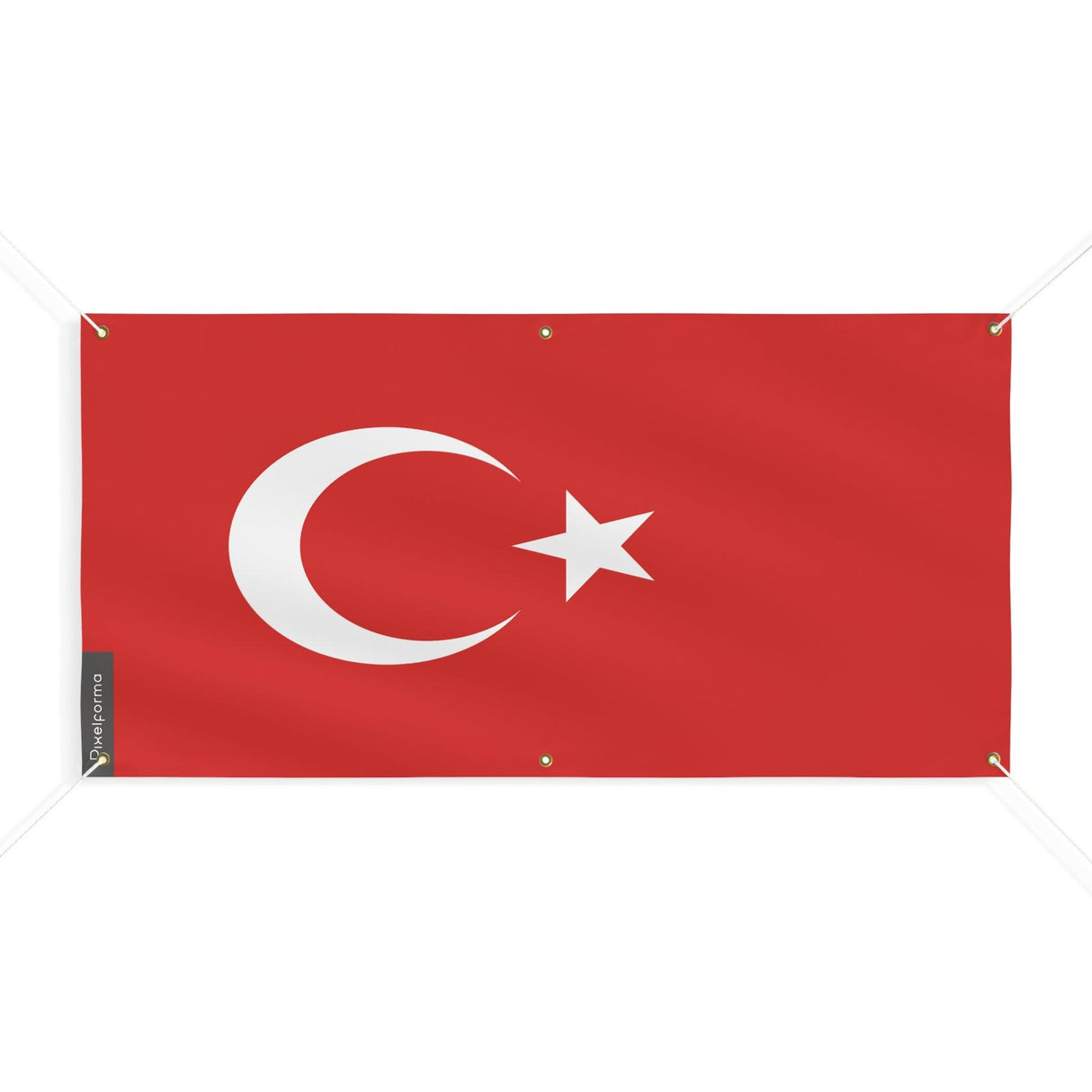 Drapeau de la Turquie 6 Oeillets en plusieurs tailles - Pixelforma 