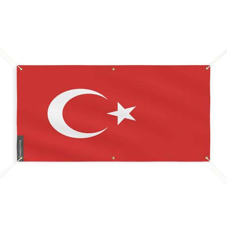 Drapeau de la Turquie 6 Oeillets en plusieurs tailles - Pixelforma 