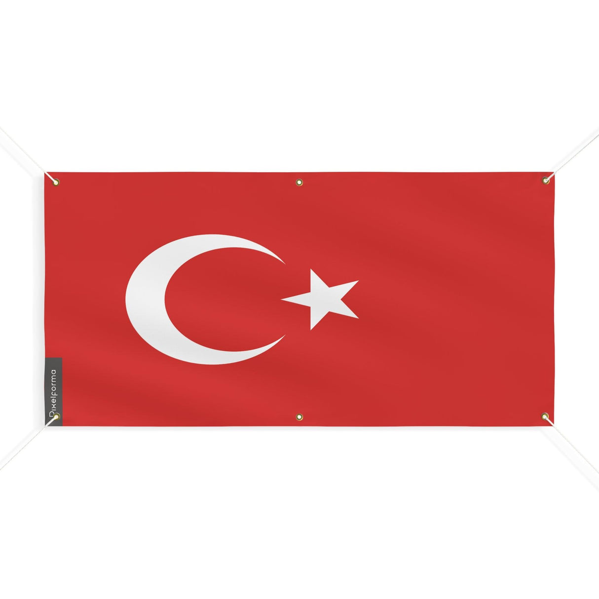 Drapeau de la Turquie 6 Oeillets en plusieurs tailles - Pixelforma