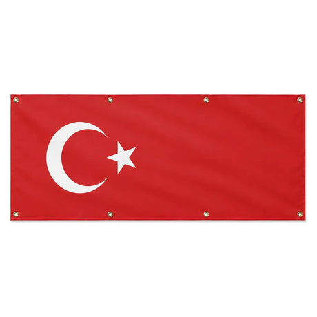 Drapeau turquie polyester résistant œillets usage extérieur
