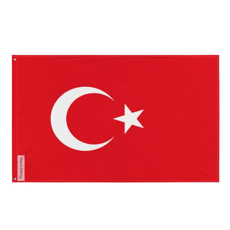 Drapeau de la Turquie en plusieurs tailles 100 % polyester Imprimer avec Double ourlet - Pixelforma 
