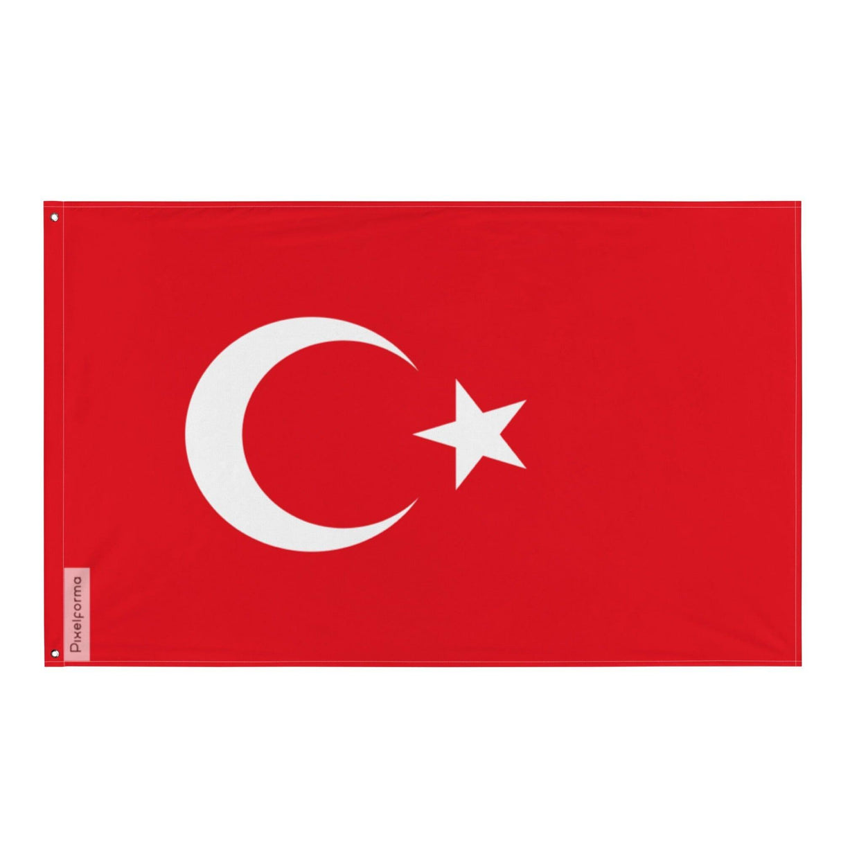 Drapeau de la Turquie en plusieurs tailles 100 % polyester Imprimer avec Double ourlet - Pixelforma