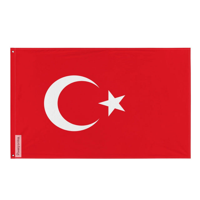 Drapeau de la Turquie en plusieurs tailles 100 % polyester Imprimer avec Double ourlet - Pixelforma