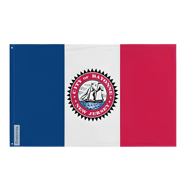 Drapeau de la ville de bayonne (new jersey) plusieurs tailles en polyester - pixelforma