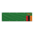 Drapeau de la Zambie grand format XL en polyester avec dix œillets