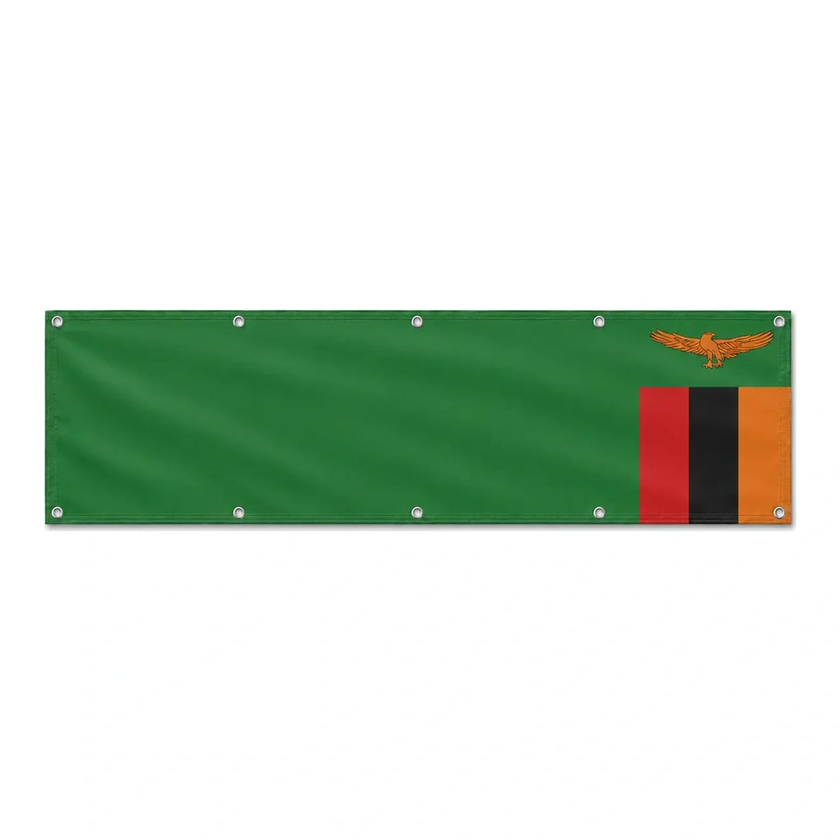 Drapeau de la Zambie grand format XL en polyester avec dix œillets