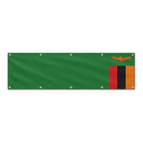 Drapeau de la Zambie grand format XL en polyester avec dix œillets