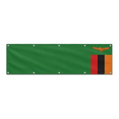 Drapeau de la Zambie grand format XL en polyester avec dix œillets