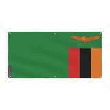 Drapeau de la Zambie 6 Oeillets en plusieurs tailles - Pixelforma 